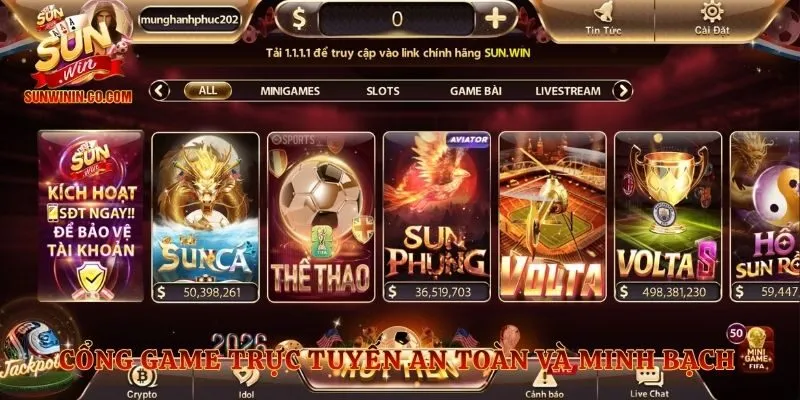 Cổng game trực tuyến an toàn và minh bạch 