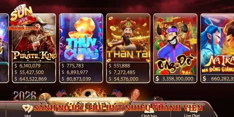 Sảnh nổ hũ thu hút nhiều thành viên